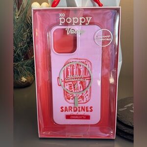 XO Poppy Sardines Portugal MagSafe Compatible Pink Phone Case 13/12 pro max